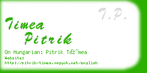 timea pitrik business card